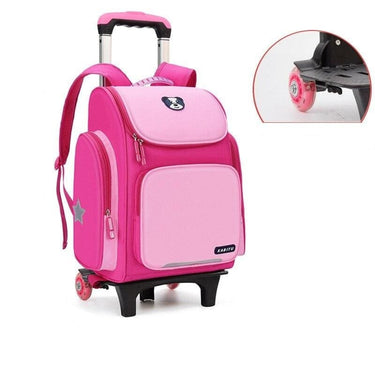 Mochilas Escolares con Carro para Niñas rosa